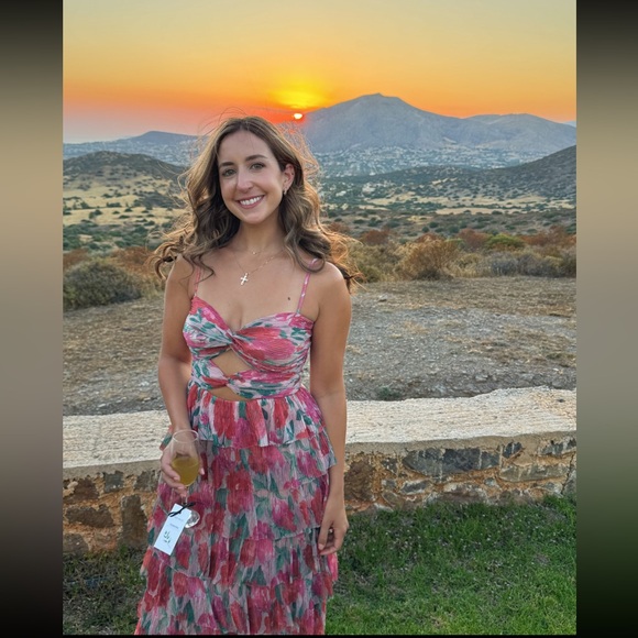 Gianni Bini Plisse Metallic Dress PROM WEDDING - Picture 4 of 4